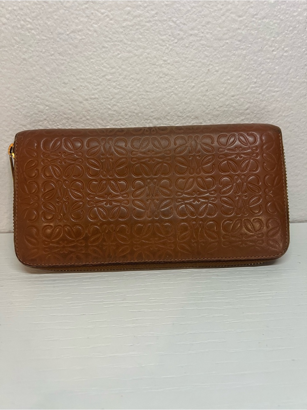 Loewe Anagram Leather Zip Wallet